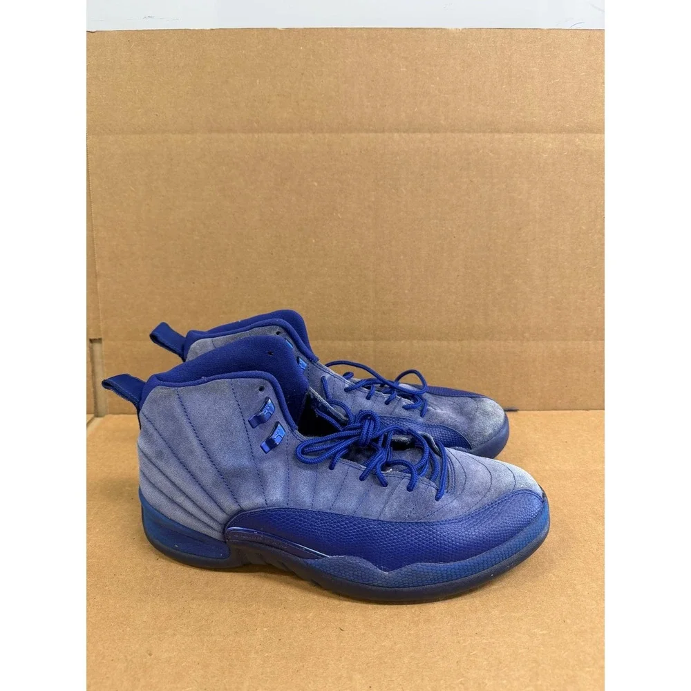 Air Jordan 12 Retro Suede High Top Sneakers Deep Royal 130690-400 Size 11 US
